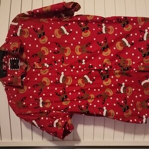 Mens Denim & Flower Reindeer Shirt